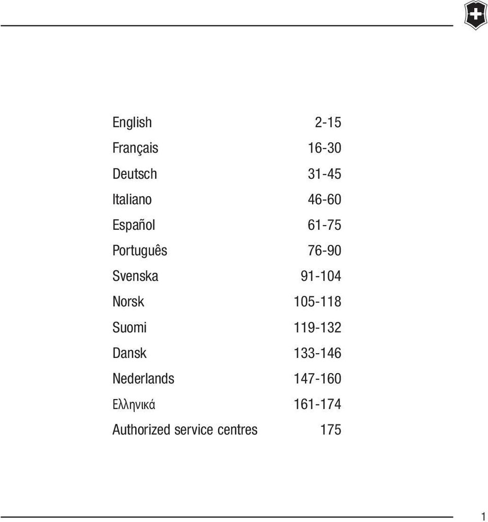 Norsk 105-118 Suomi 119-132 Dansk 133-146 Nederlands