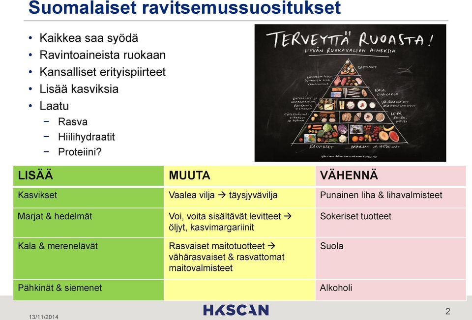 LISÄÄ MUUTA VÄHENNÄ Kasvikset Vaalea vilja täysjyvävilja Punainen liha & lihavalmisteet Marjat & hedelmät Kala &