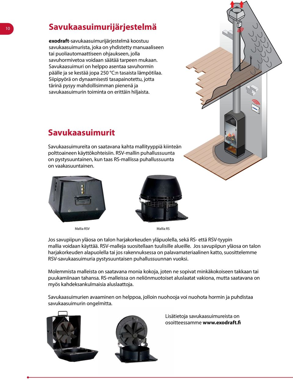 Siipipyörä on dynaamisesti tasapainotettu, jotta tärinä pysyy mahdollisimman pienenä ja savukaasuimurin toiminta on erittäin hiljaista.