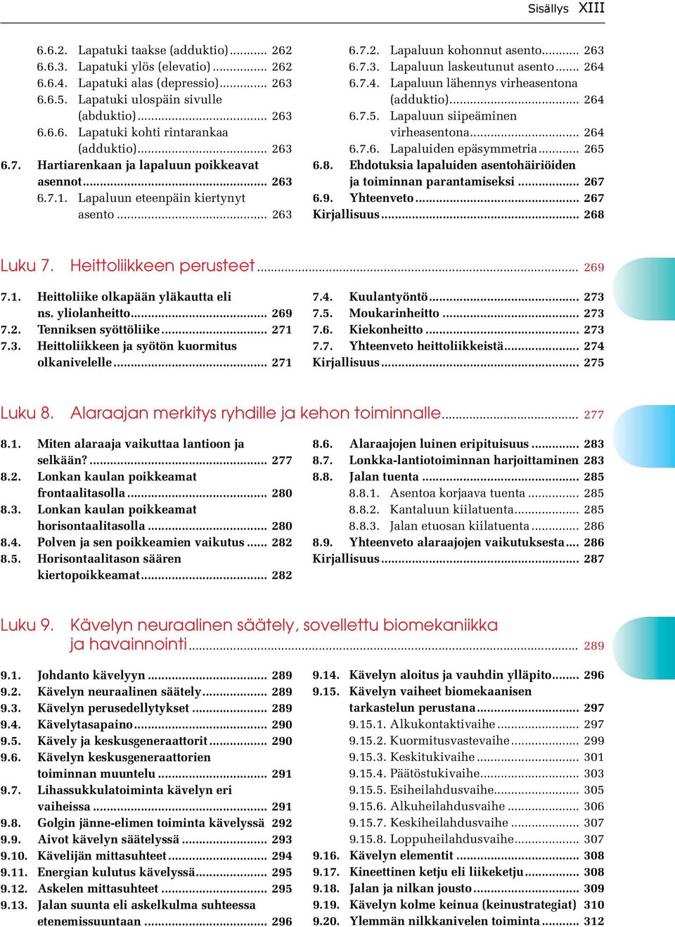 6.7.4. Lapaluun lähennys virheasentona (adduktio)... 264 6.7.5. Lapaluun siipeäminen virheasentona... 264 6.7.6. Lapaluiden epäsymmetria... 265 6.8.