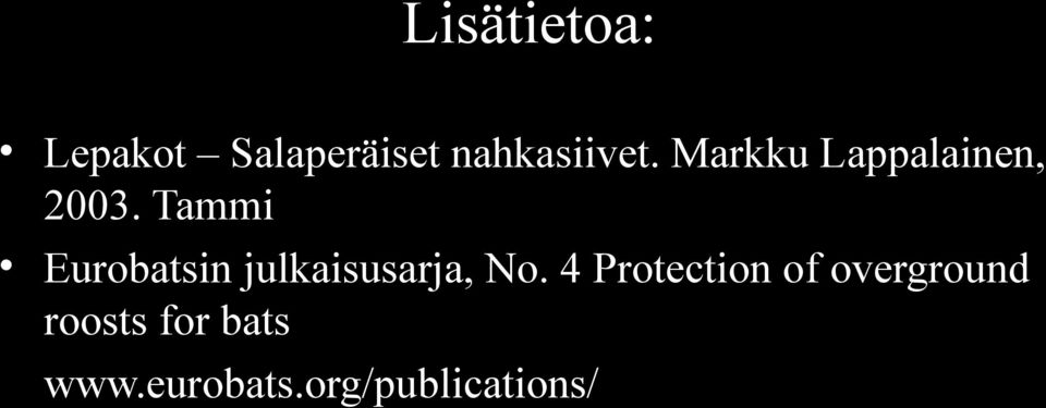 Tammi Eurobatsin julkaisusarja, No.