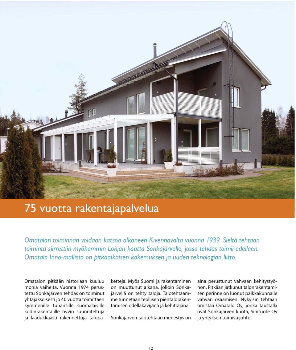 Omatalon pitkään historiaan kuuluu tettu Sonkajärven tehdas on toiminut kymmenille tuhansille suomalaisille kodinrakentajille hyvin suunniteltuja ja laadukkaasti rakennettuja talopaketteja.