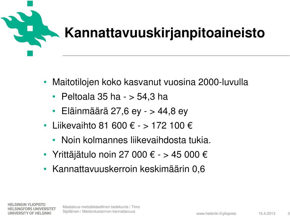 kolmannes liikevaihdosta tukia.