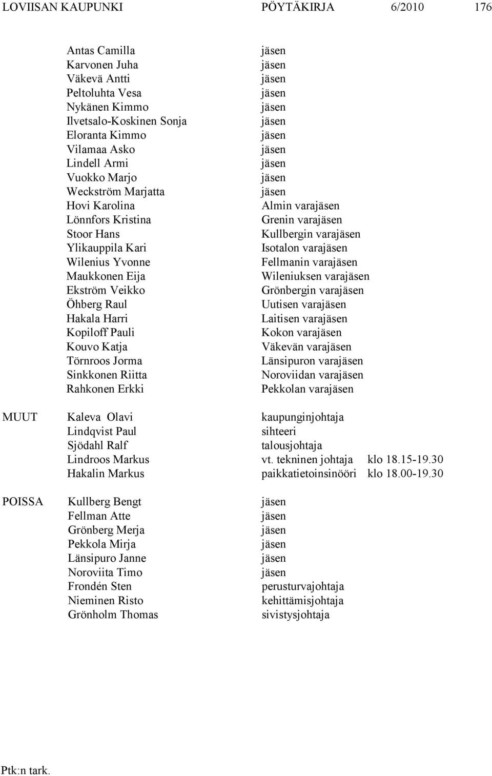 Rahkonen Erkki jäsen jäsen jäsen jäsen jäsen jäsen jäsen jäsen jäsen jäsen jäsen Almin varajäsen Grenin varajäsen Kullbergin varajäsen Isotalon varajäsen Fellmanin varajäsen Wileniuksen varajäsen