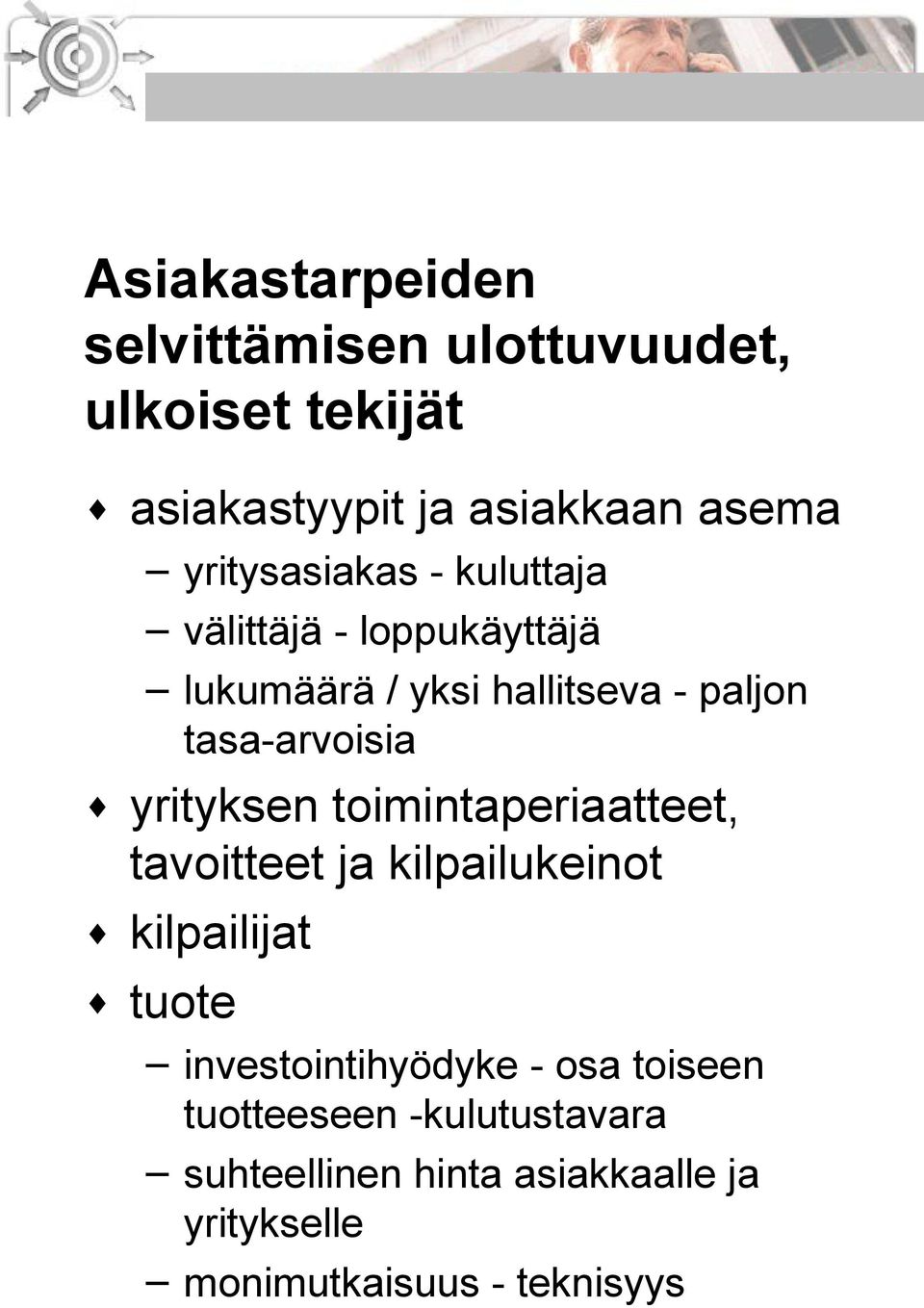 tasa-arvoisia yrityksen toimintaperiaatteet, tavoitteet ja kilpailukeinot kilpailijat tuote