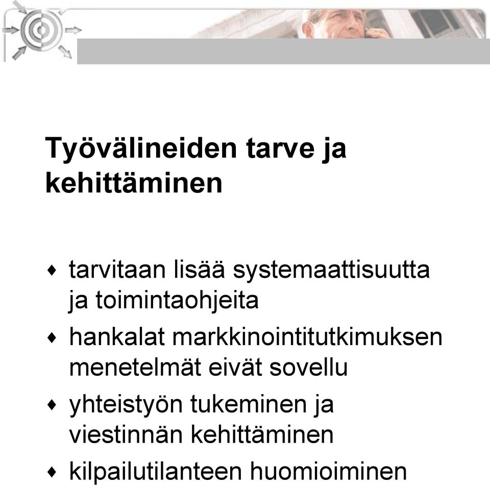 markkinointitutkimuksen menetelmät eivät sovellu