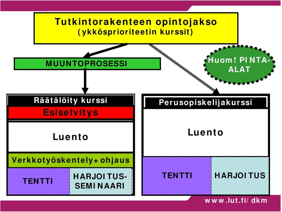 PINTA- ALAT Räätälöity kurssi Esiselvitys Luento