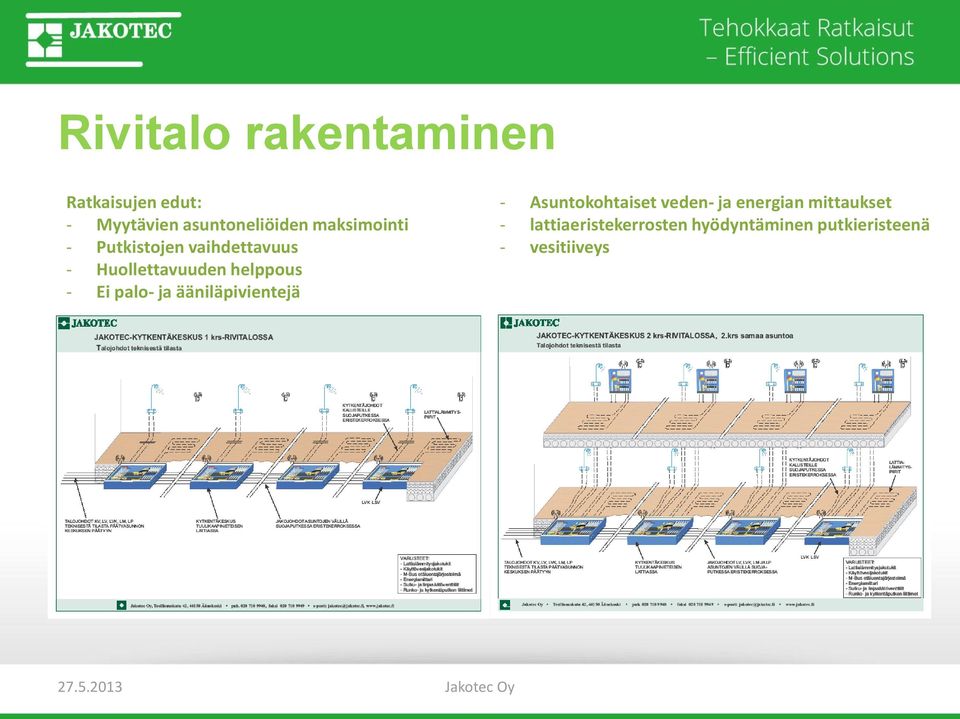 Ei palo- ja ääniläpivientejä - Asuntokohtaiset veden- ja energian