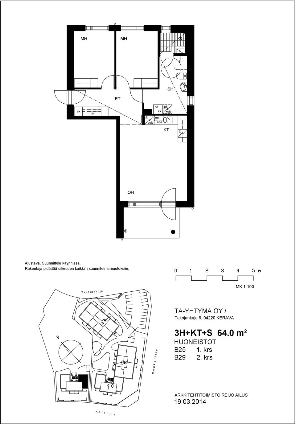 64.0 m² HUONEITOT