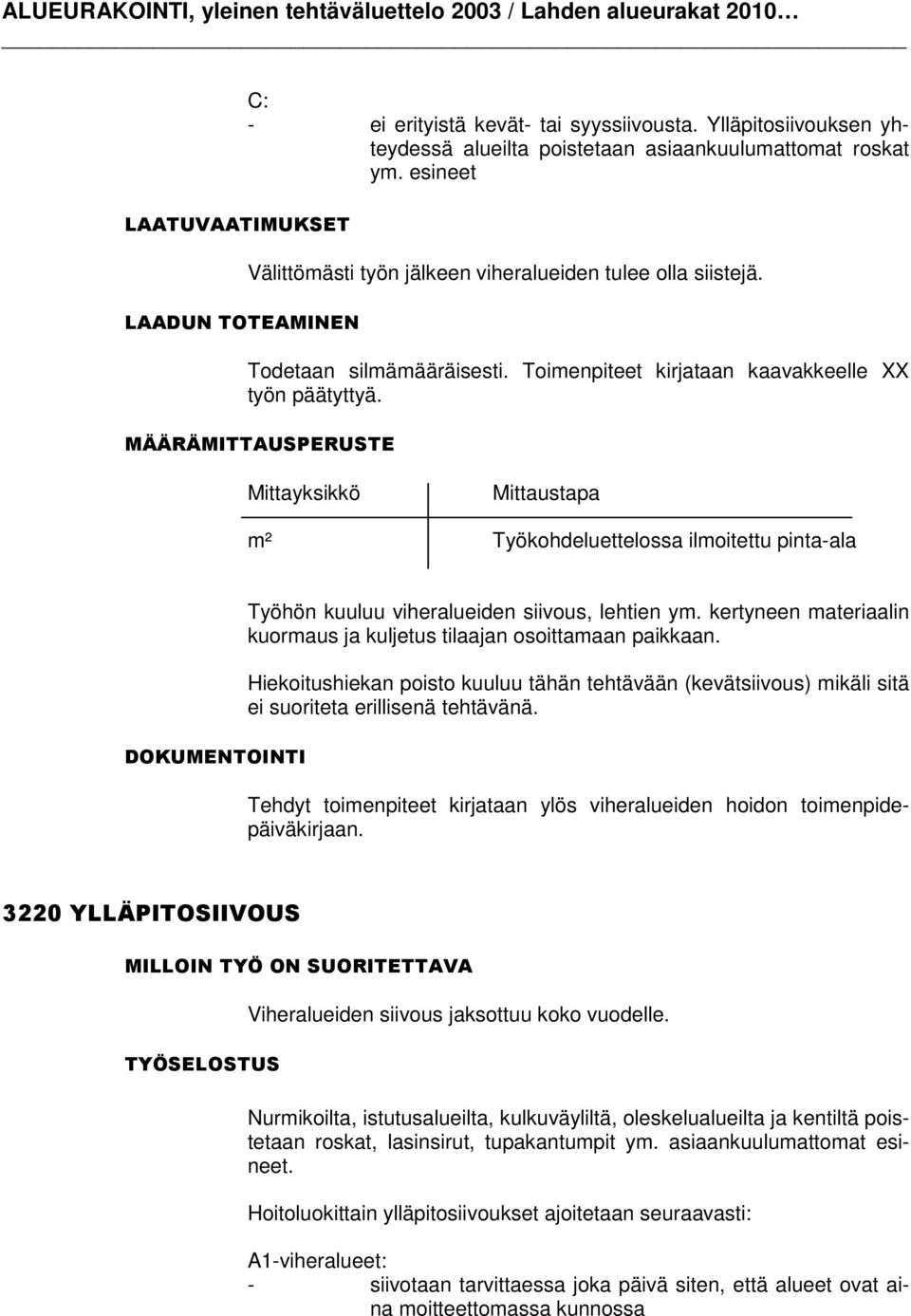 kertyneen materiaalin kuormaus ja kuljetus tilaajan osoittamaan paikkaan. Hiekoitushiekan poisto kuuluu tähän tehtävään (kevätsiivous) mikäli sitä ei suoriteta erillisenä tehtävänä.