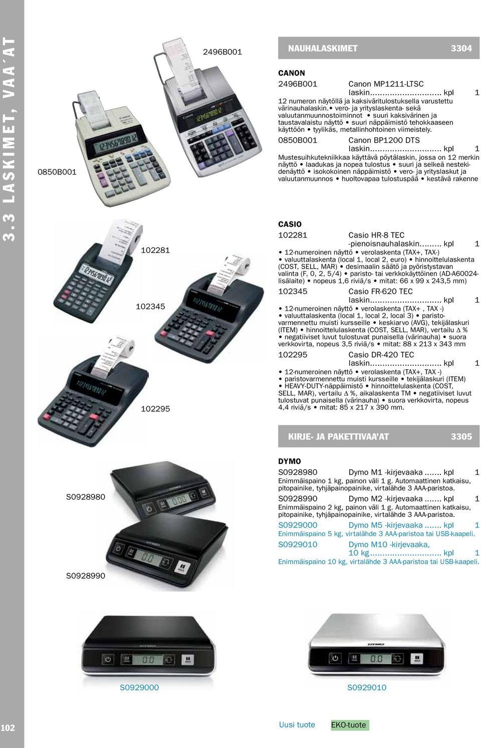 0850B001 Canon BP1200 DTS laskin.