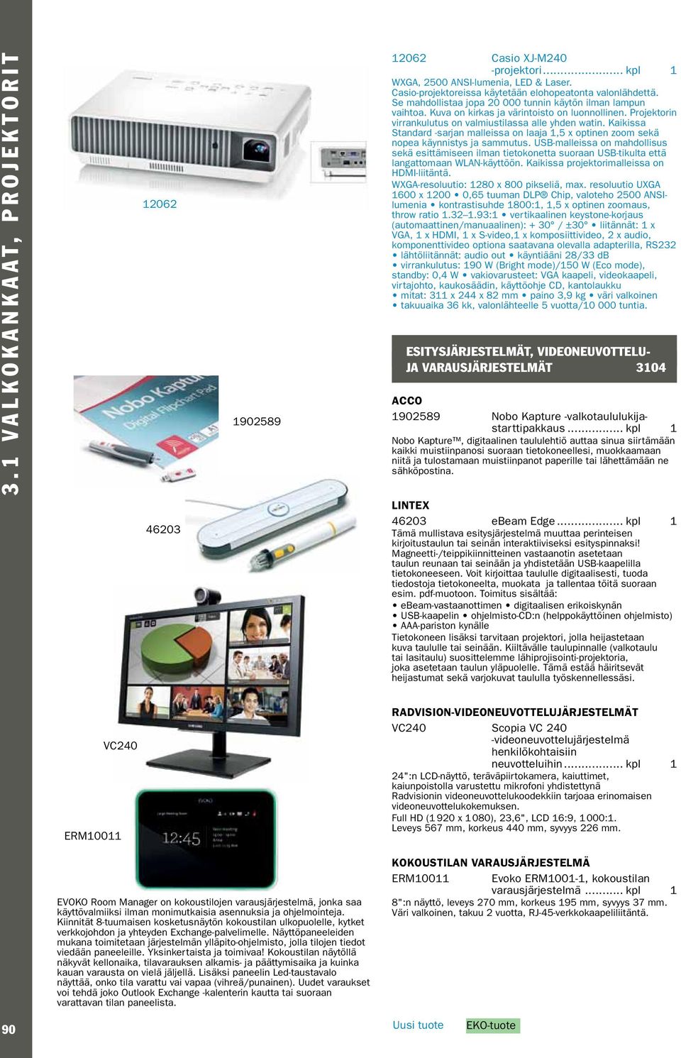 Kaikissa Standard -sarjan malleissa on laaja 1,5 x optinen zoom sekä nopea käynnistys ja sammutus.