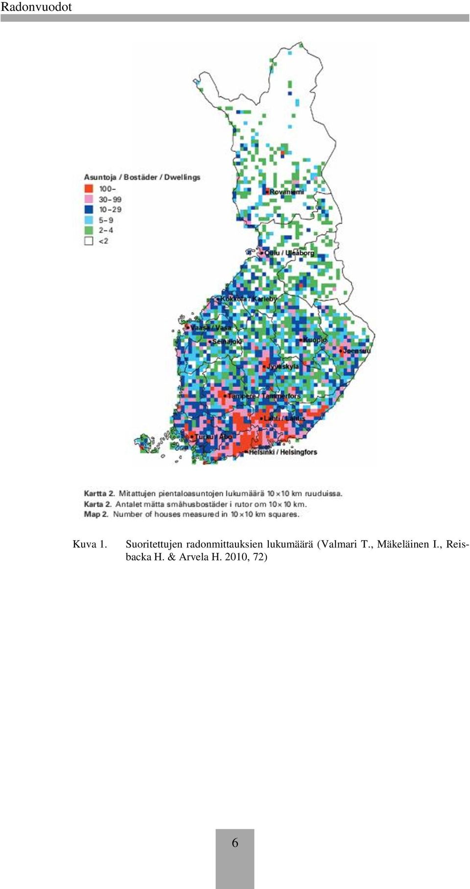 radonmittauksien lukumäärä