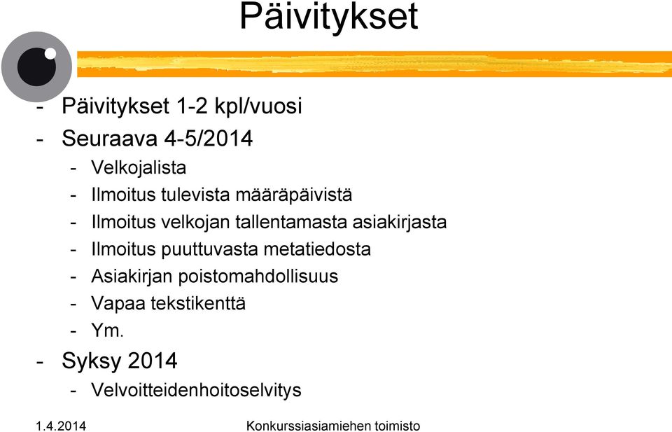 tallentamasta asiakirjasta - Ilmoitus puuttuvasta metatiedosta -