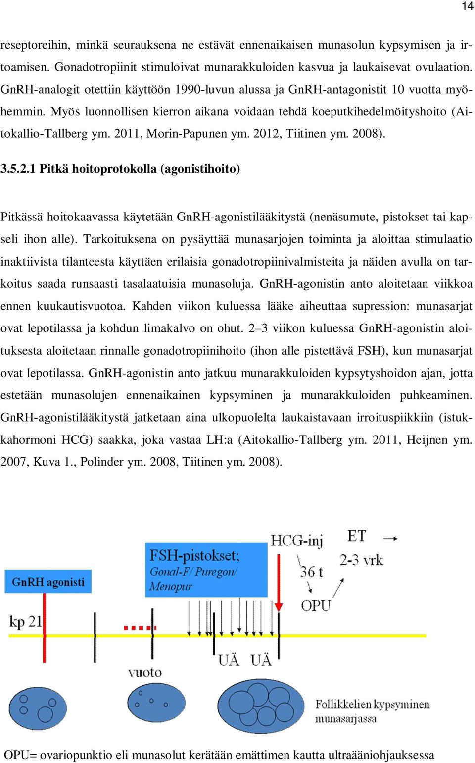 2011, Morin-Papunen ym. 2012, Tiitinen ym. 2008). 3.5.2.1 Pitkä hoitoprotokolla (agonistihoito) Pitkässä hoitokaavassa käytetään GnRH-agonistilääkitystä (nenäsumute, pistokset tai kapseli ihon alle).