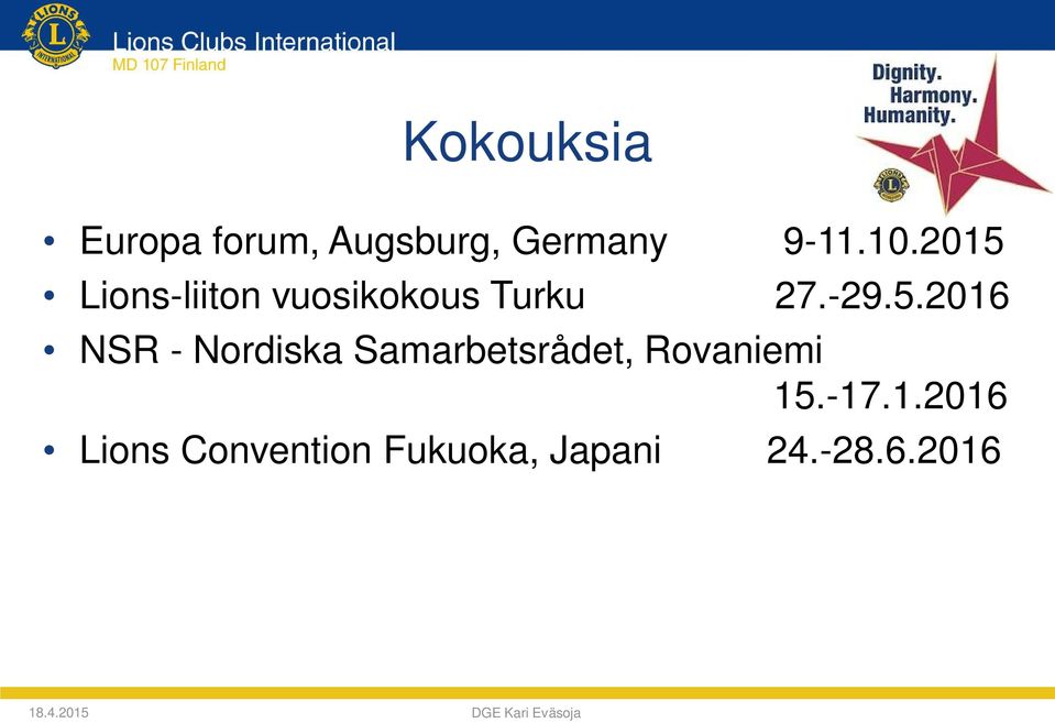 NSR - Nordiska Samarbetsrådet, Rovaniemi 15