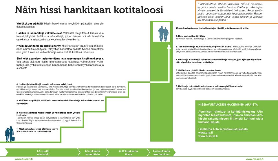 Päätöksenteon jälkeen aloitettiin hissien suunnittelu, jonka avulla saatiin hissitoimittajilta ja rakentajilta yhdenmukaiset ja täsmälliset tarjoukset.