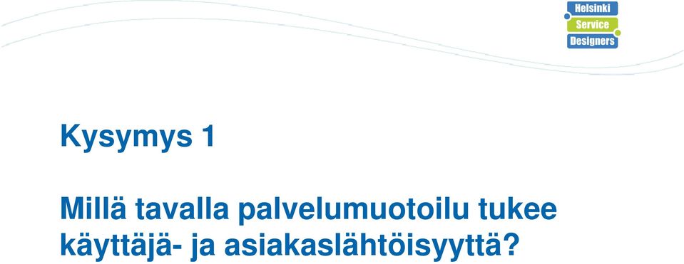 palvelumuotoilu