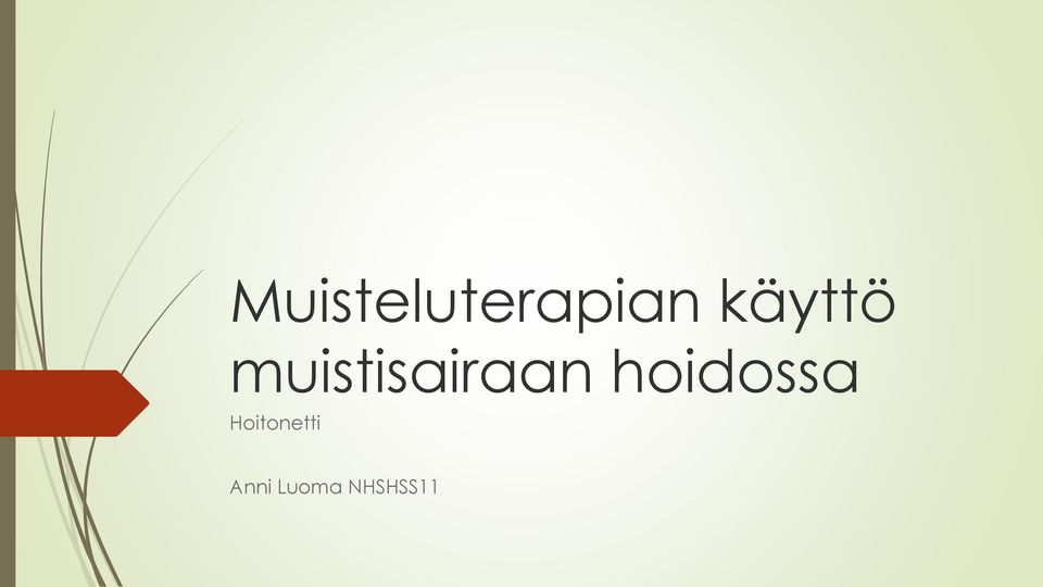 muistisairaan