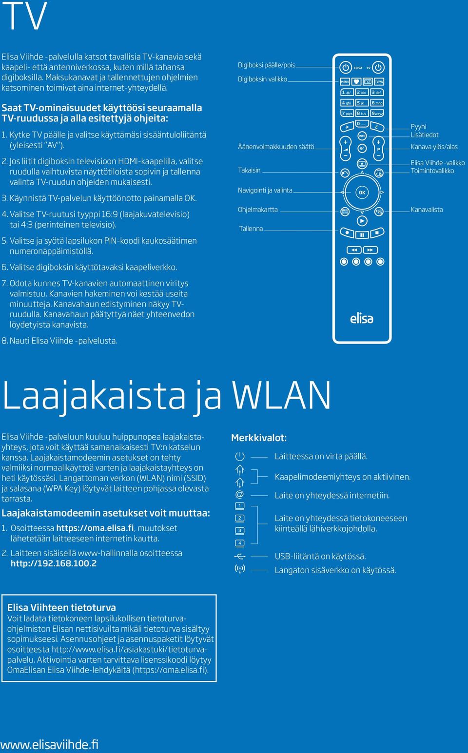 Kytke TV päälle ja valitse käyttämäsi sisääntuloliitäntä (yleisesti AV ). 2.