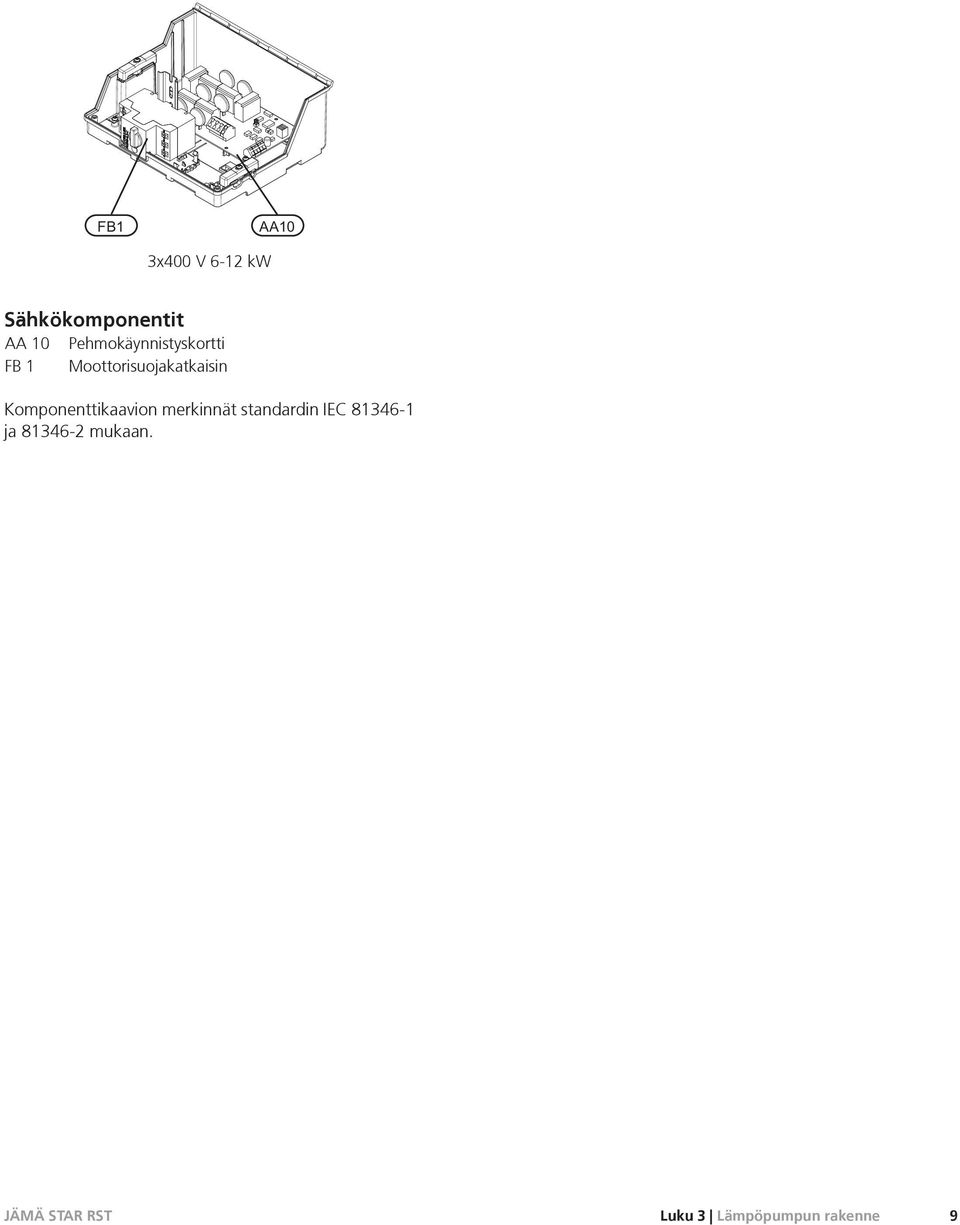 Moottorisuojakatkaisin Komponenttikaavion