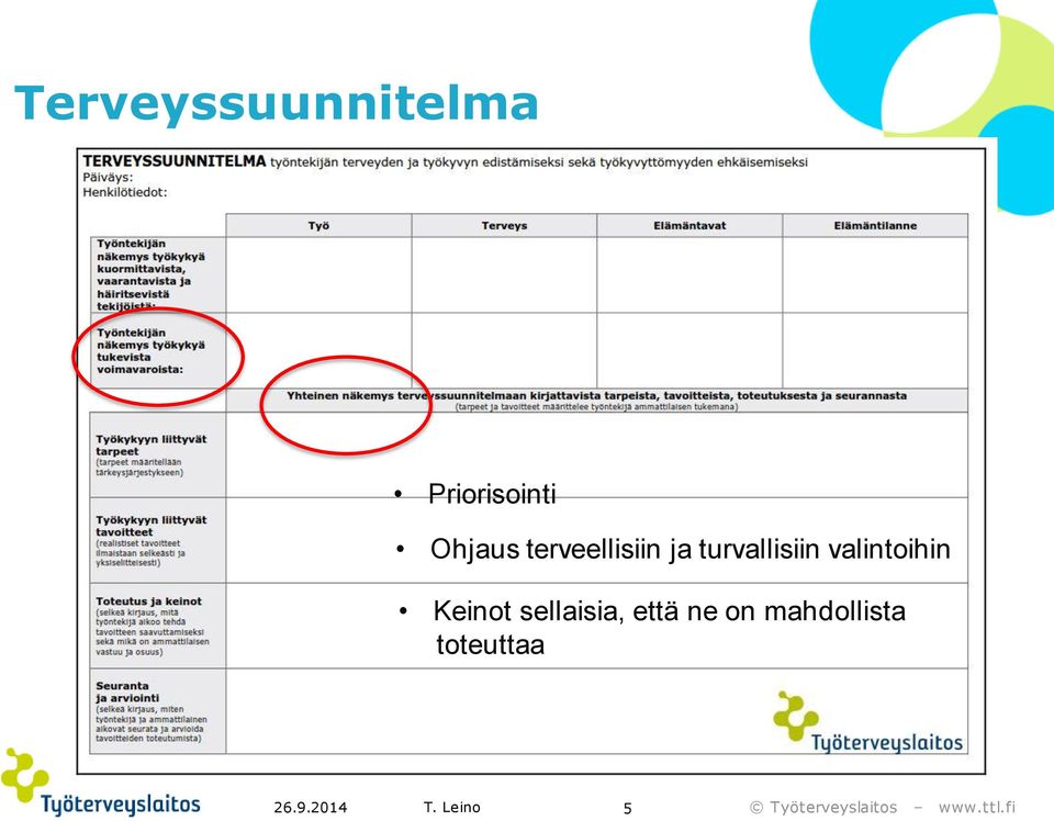 turvallisiin valintoihin Keinot