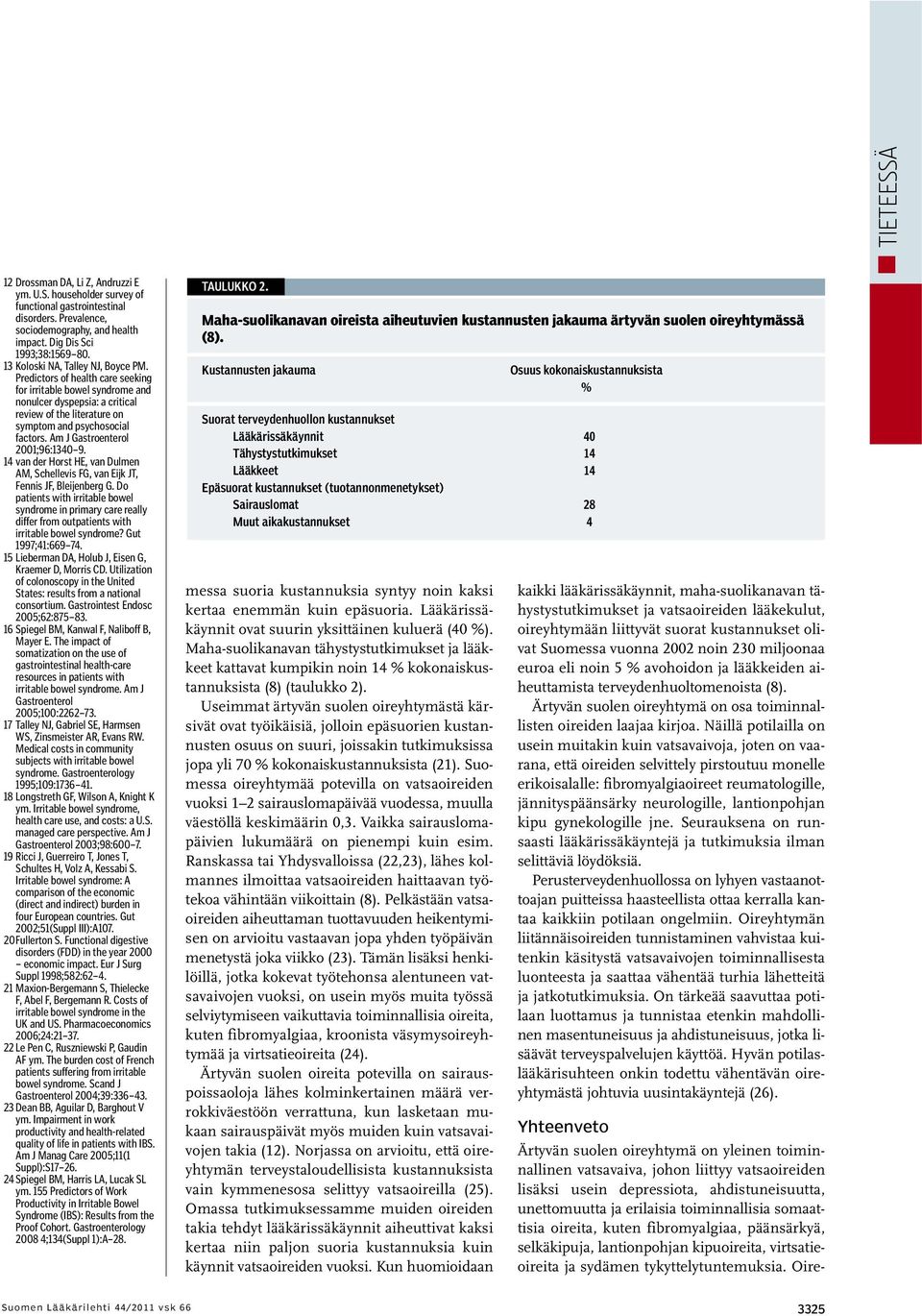 Am J Gastroenterol 2001;96:1340 9. 14 van der Horst HE, van Dulmen AM, Schellevis FG, van Eijk JT, Fennis JF, Bleijenberg G.