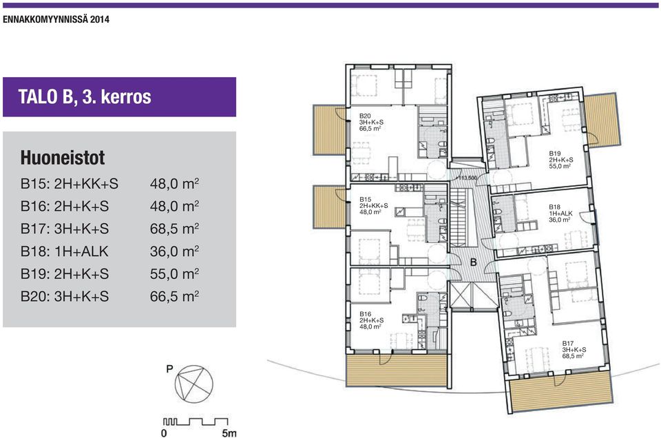 68,5 m 2 B18: 1H+ALK 36,0 m 2 B19: 55,0 m 2 B20: 66,5 m 2