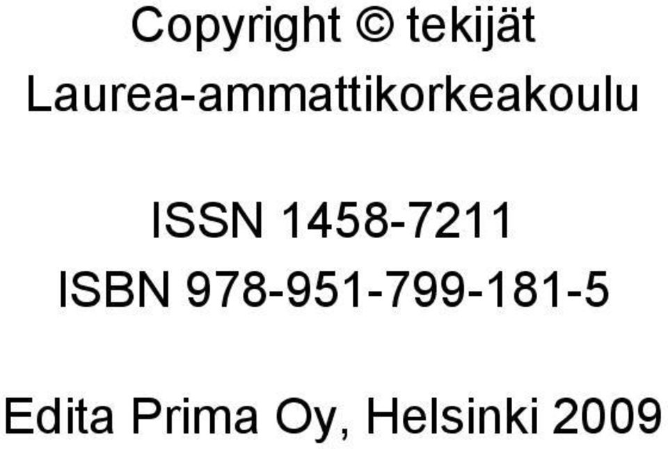 ISSN 1458-7211 ISBN