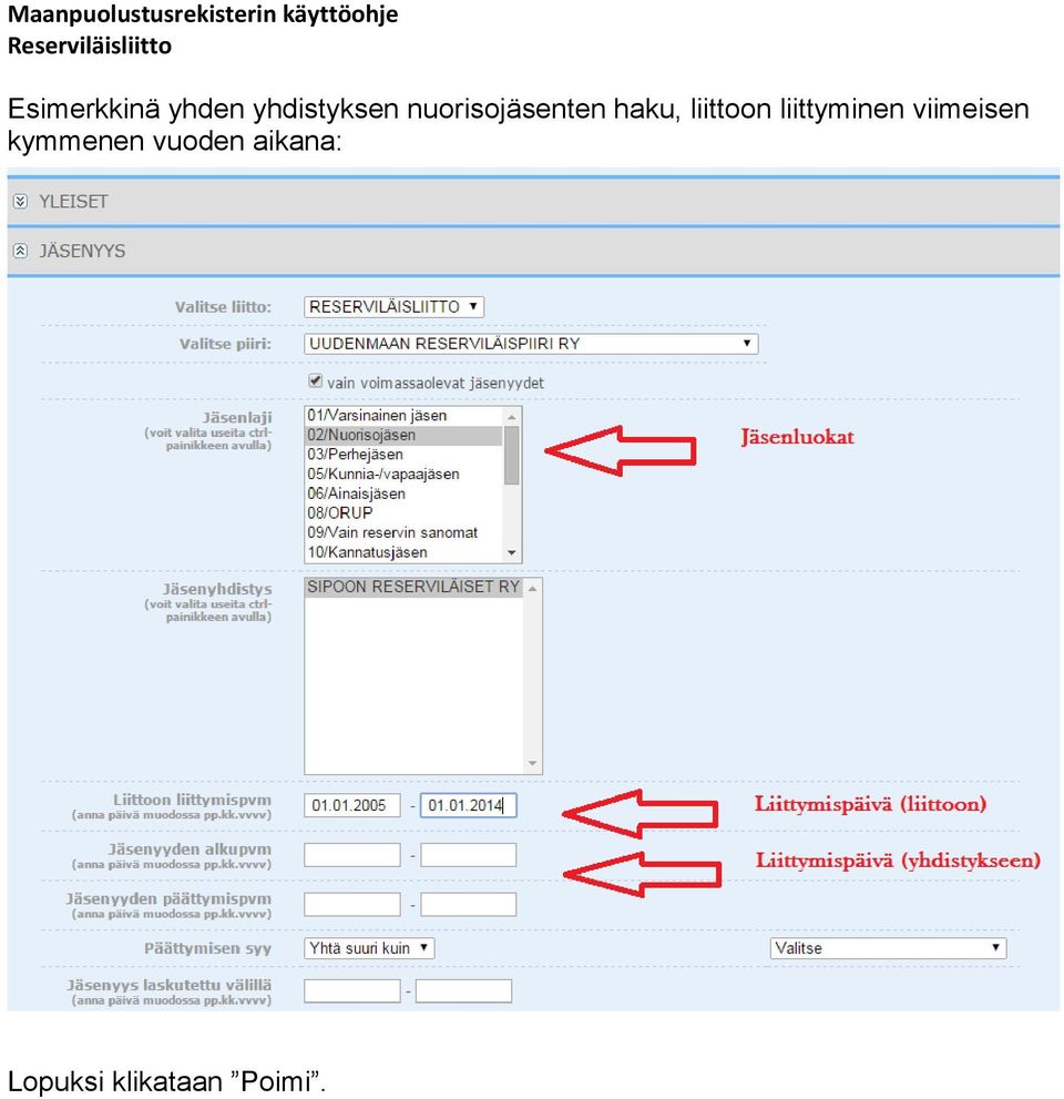 liittyminen viimeisen kymmenen