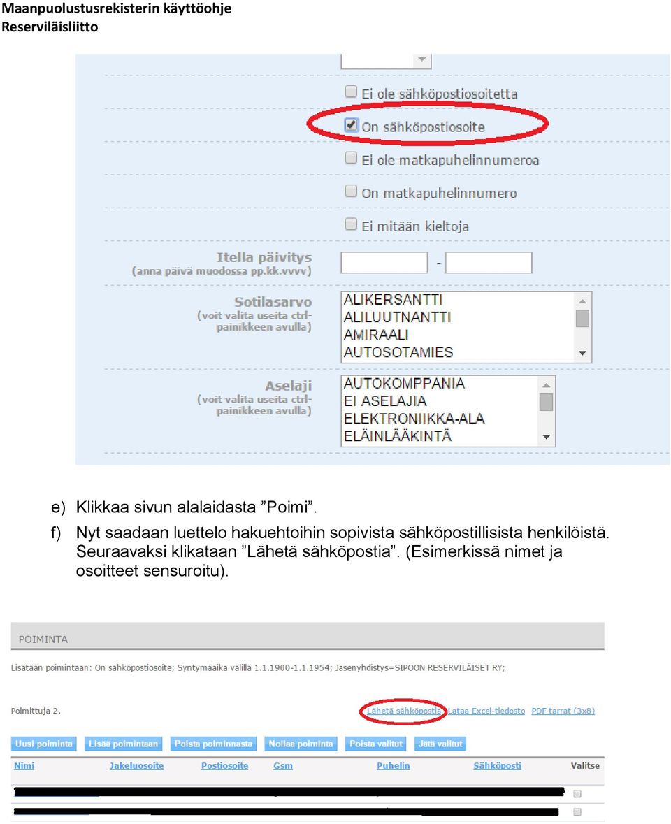 sähköpostillisista henkilöistä.