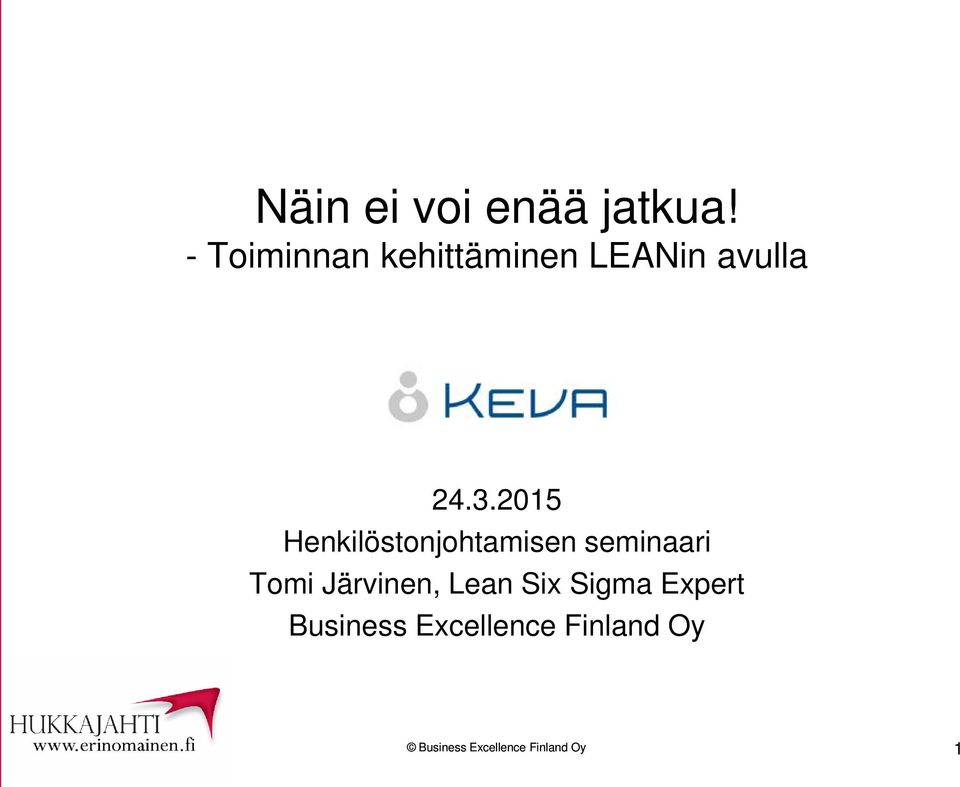 2015 Henkilöstonjohtamisen seminaari Tomi