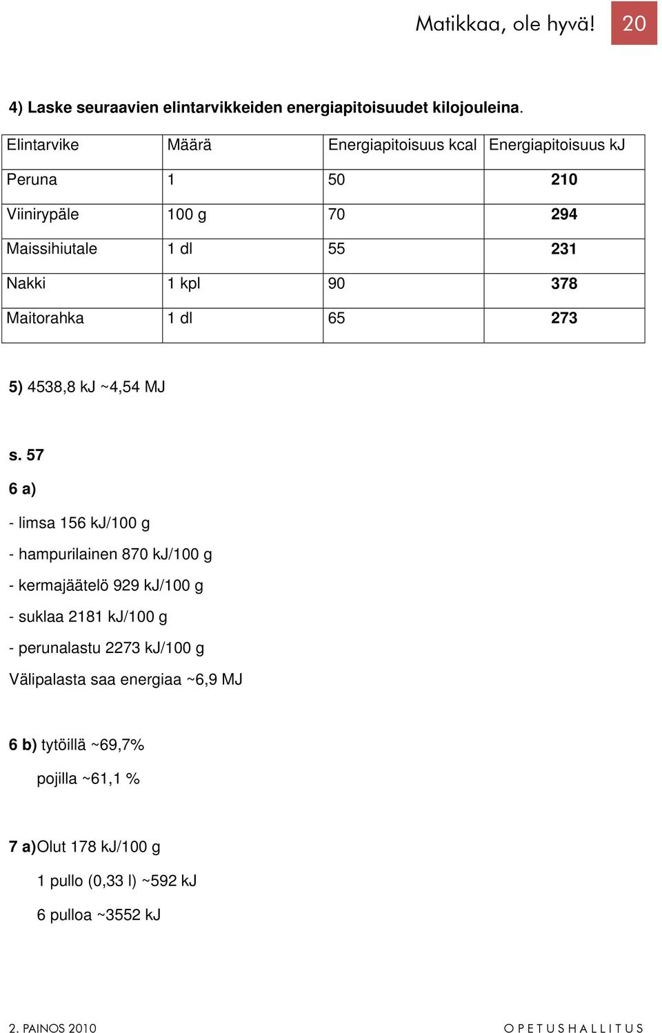 90 378 Maitorahka 1 dl 65 273 5) 4538,8 kj ~4,54 MJ s.