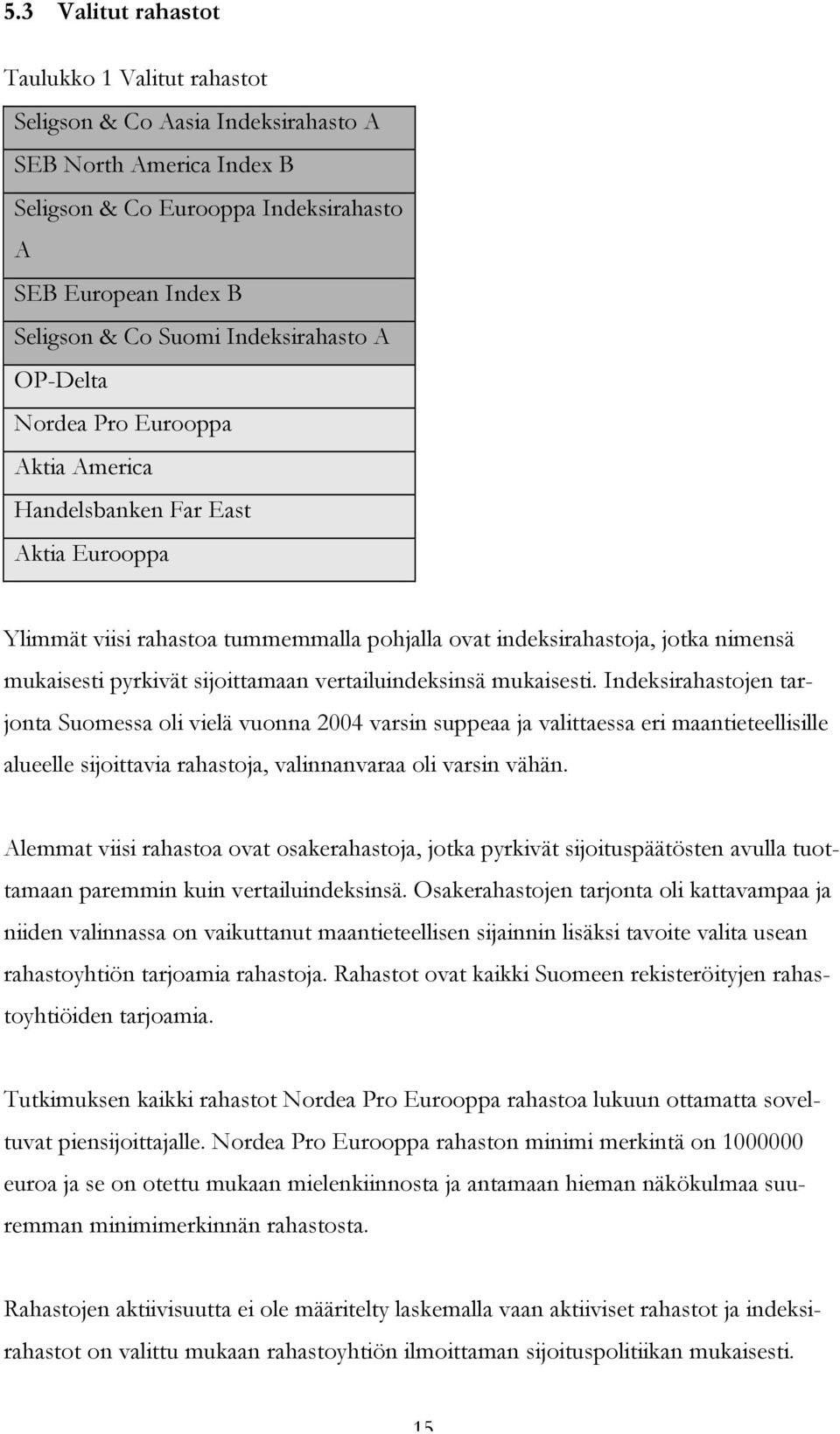 sijoittamaan vertailuindeksinsä mukaisesti.