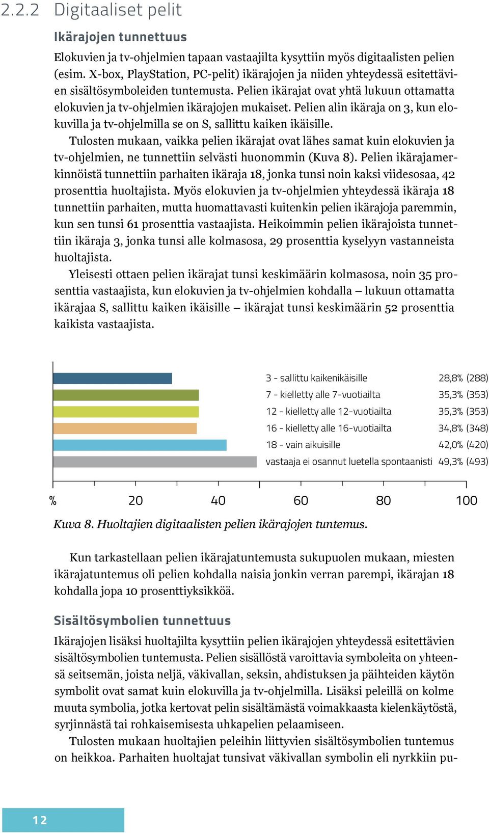 Pelien alin ikäraja on 3, kun elokuvilla ja tv-ohjelmilla se on S, sallittu kaiken ikäisille.