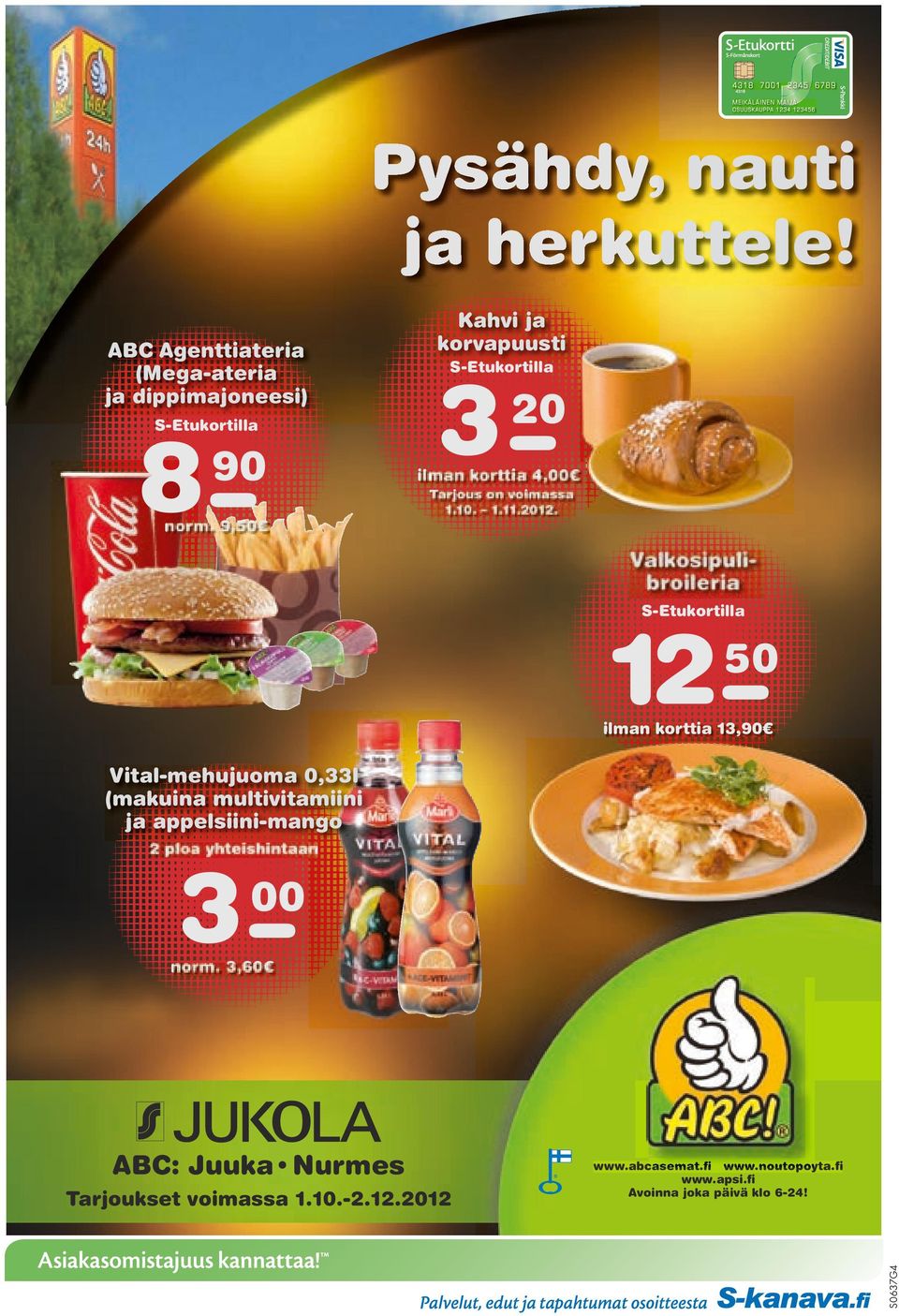 4,00 Tarjous on voimassa 1.10. 1.11.2012. norm.