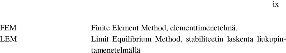 Limit Equilibrium Method,