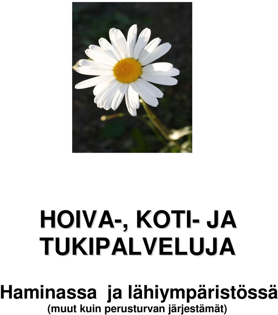 ja lähiympäristössä