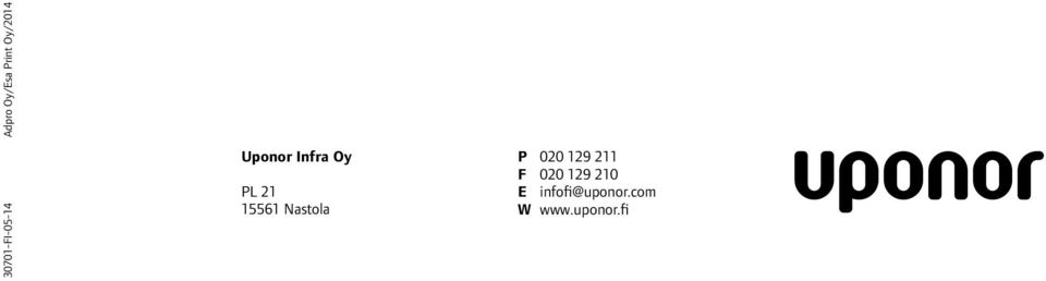 Nastola P 020 129 211 F 020 129 210