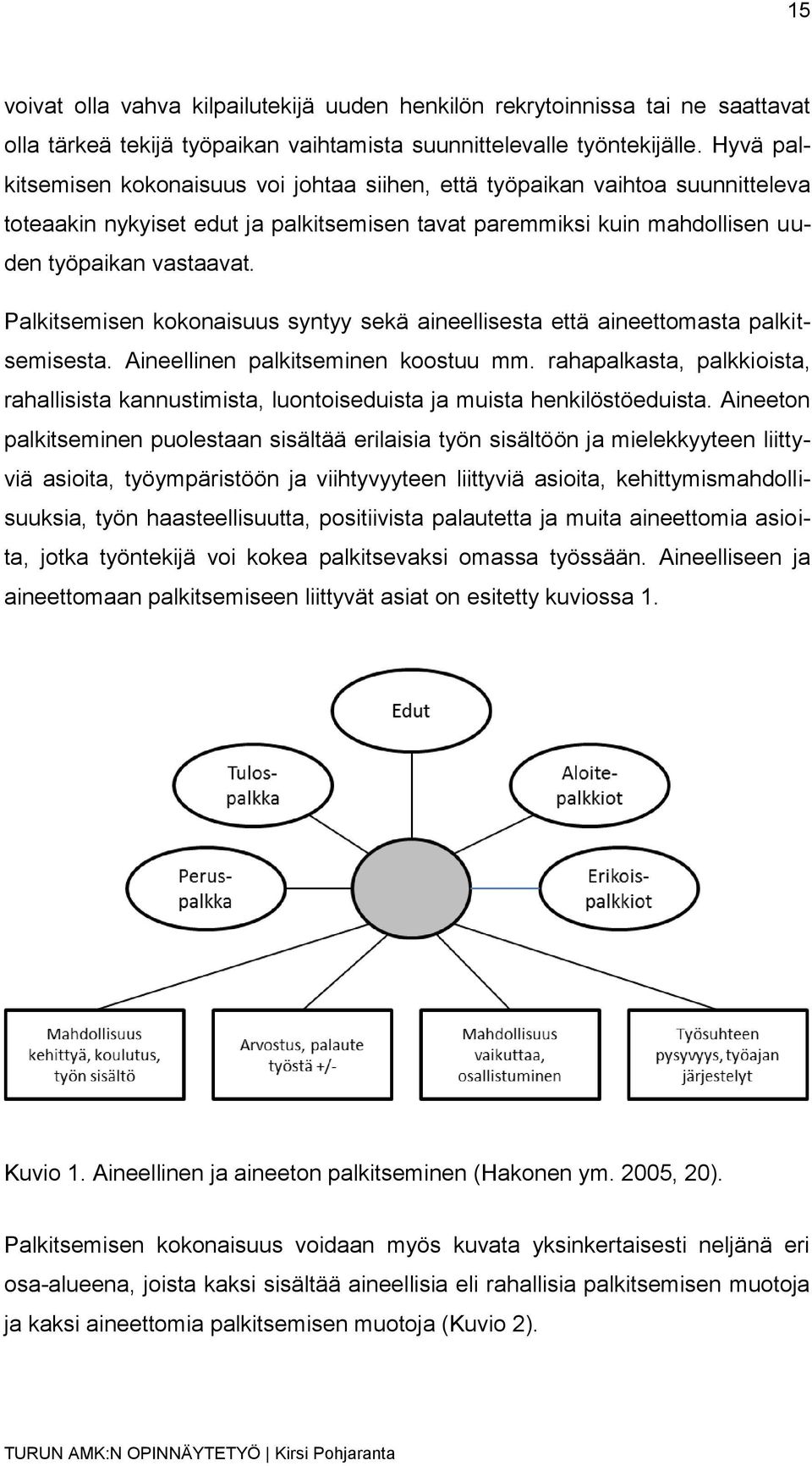 Palkitsemisen kokonaisuus syntyy sekä aineellisesta että aineettomasta palkitsemisesta. Aineellinen palkitseminen koostuu mm.