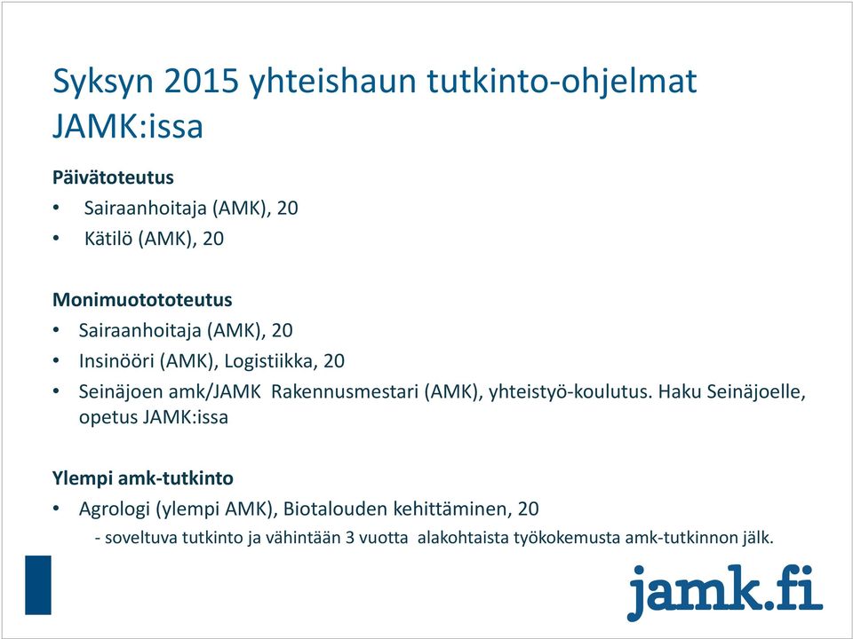 Rakennusmestari (AMK), yhteistyö koulutus.