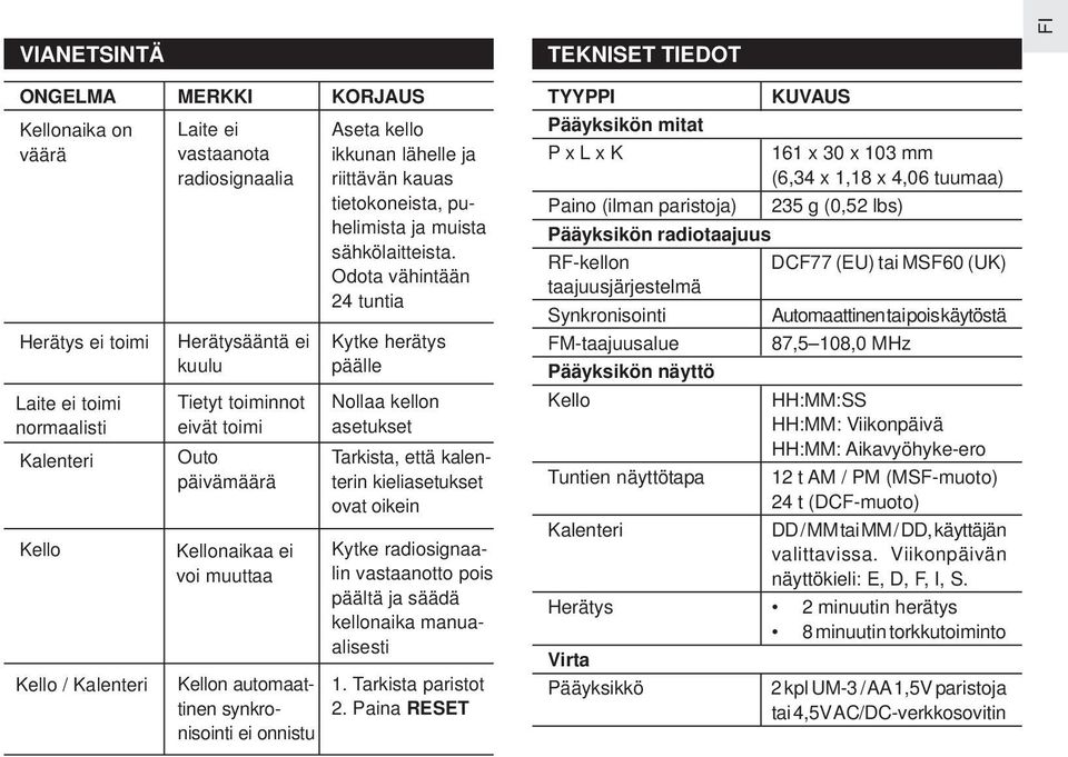 sähkölaitteista.