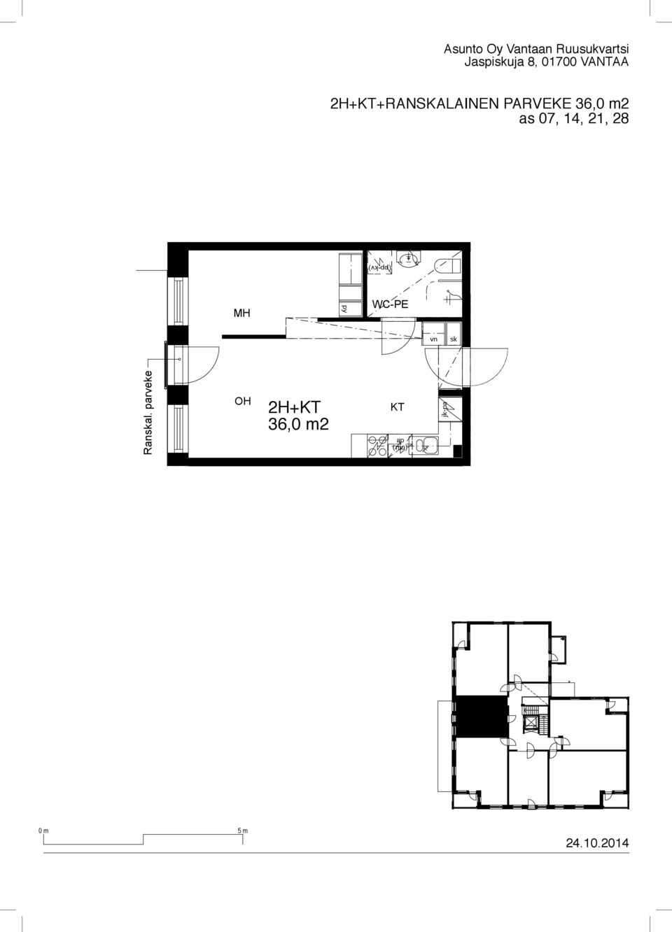 2H++RANKALAINEN PARVEKE 36,0 m2 as