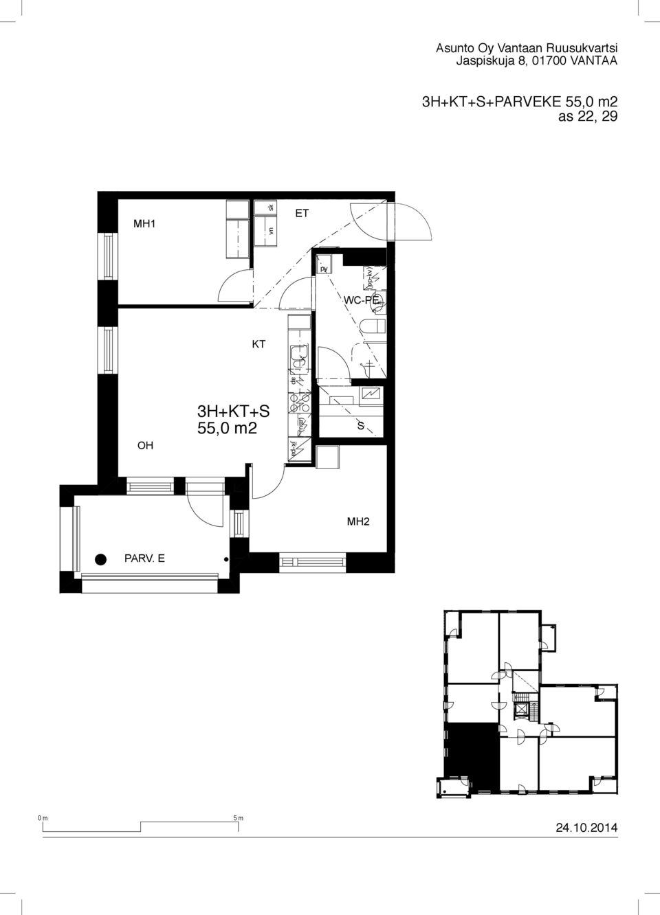 3H+++PARVEKE 55,0 m2 as 22, 29