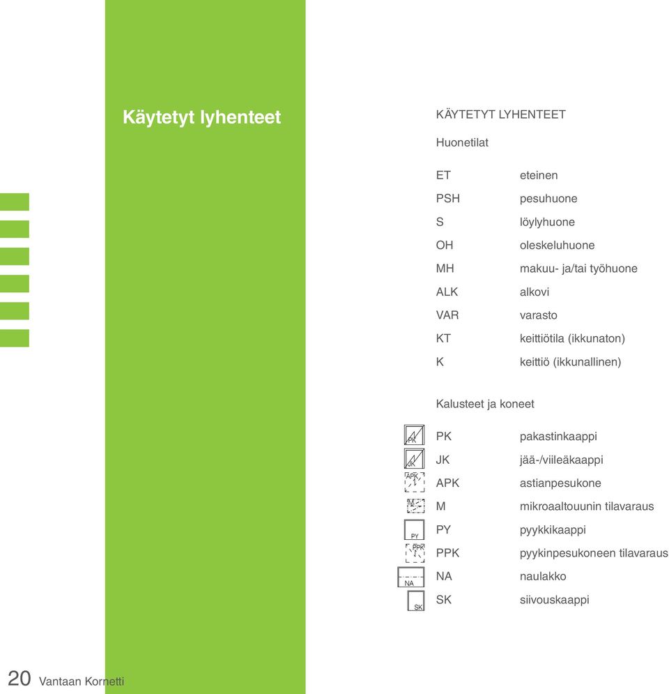 (ikkunallinen) Kalusteet ja koneet PK JK APK M PY PPK NA SK pakastinkaappi jää-/viileäkaappi