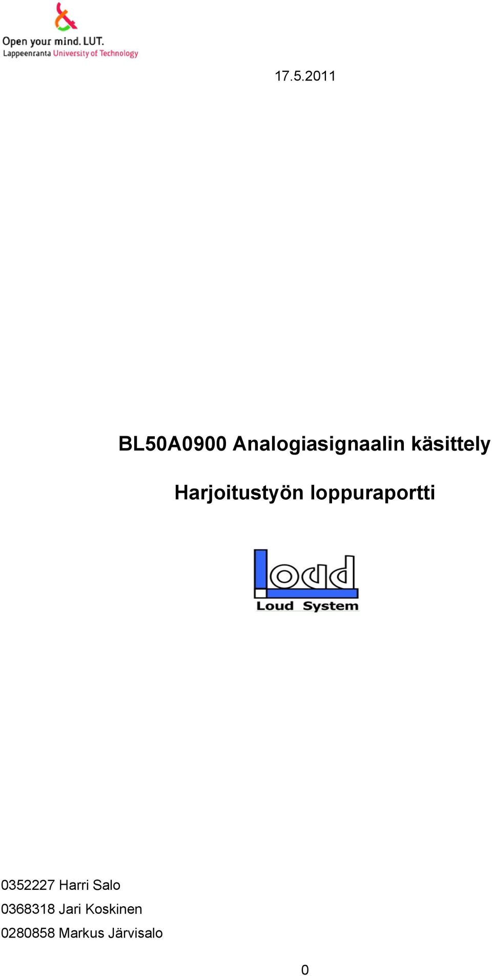 loppuraportti 0352227 Harri Salo