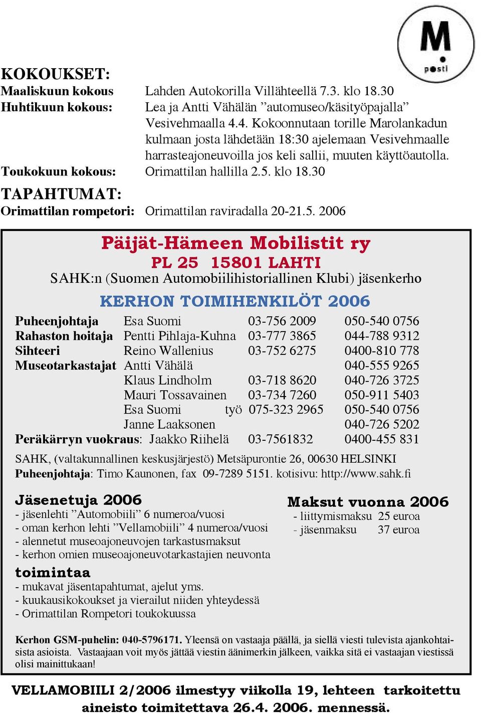 klo 18.30 TAPAHTUMAT: Orimattilan rompetori: Orimattilan raviradalla 20-21.5.