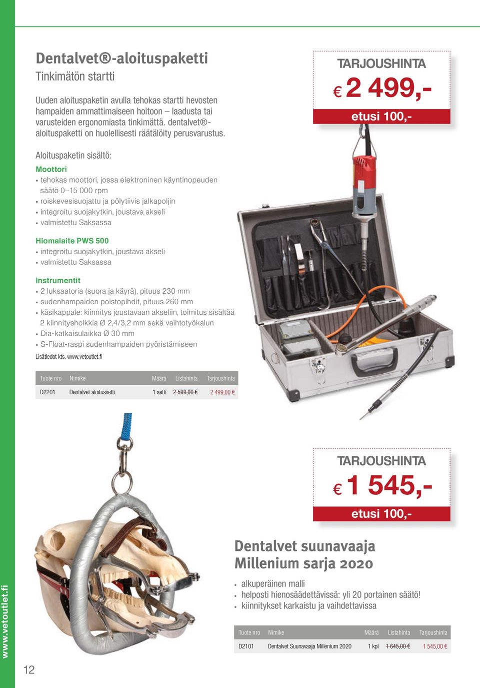 2 499,- etusi 100,- Aloituspaketin sisältö: Moottori tehokas moottori, jossa elektroninen käyntinopeuden säätö 0 15 000 rpm roiskevesisuojattu ja pölytiivis jalkapoljin integroitu suojakytkin,
