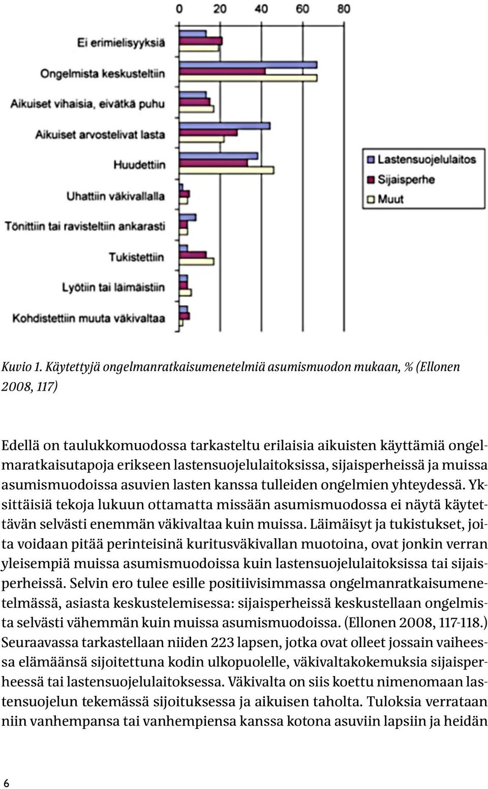 lastensuojelulaitoksissa, sijaisperheissä ja muissa asumismuodoissa asuvien lasten kanssa tulleiden ongelmien yhteydessä.