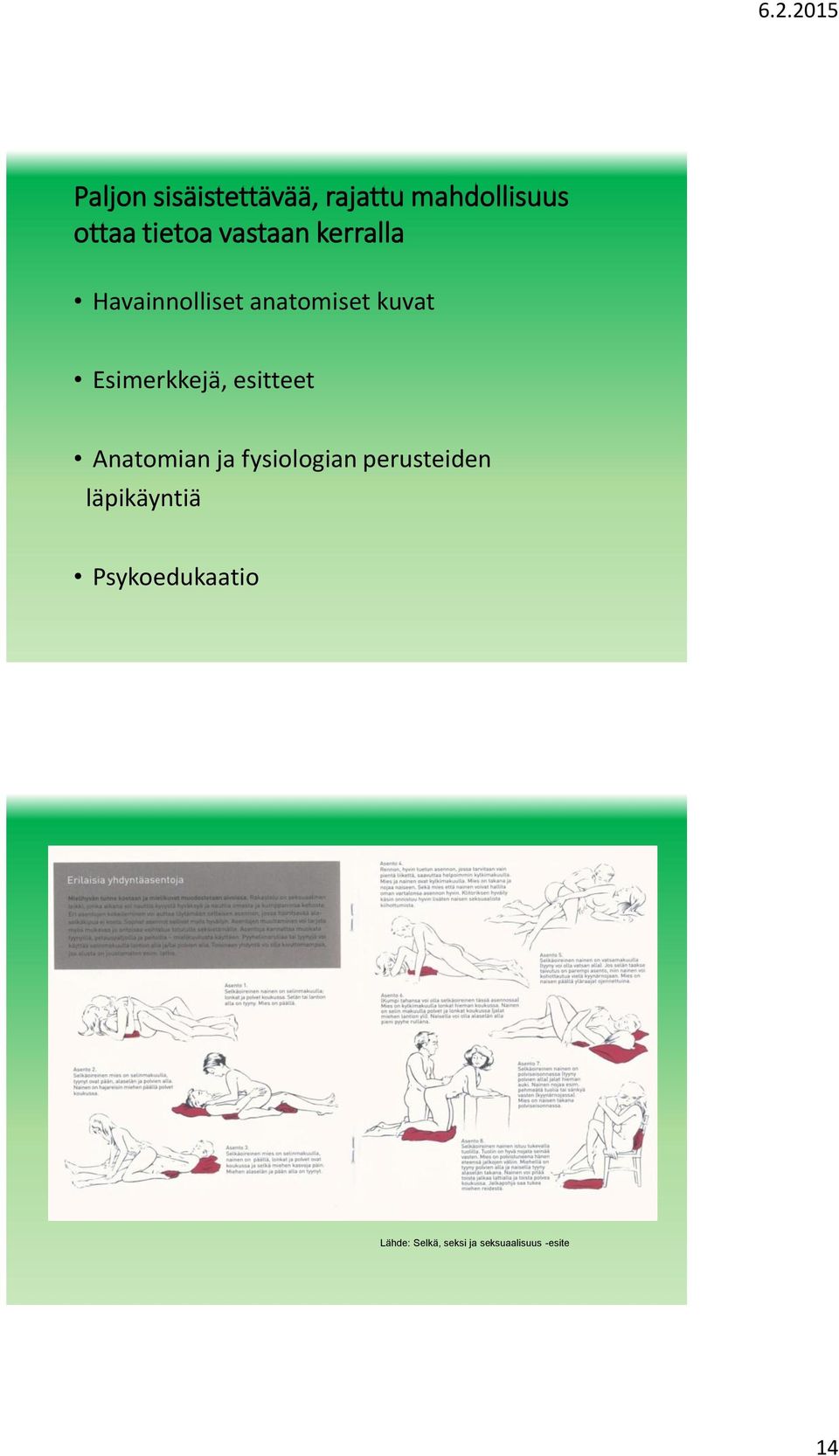 Esimerkkejä, esitteet Anatomian ja fysiologian perusteiden